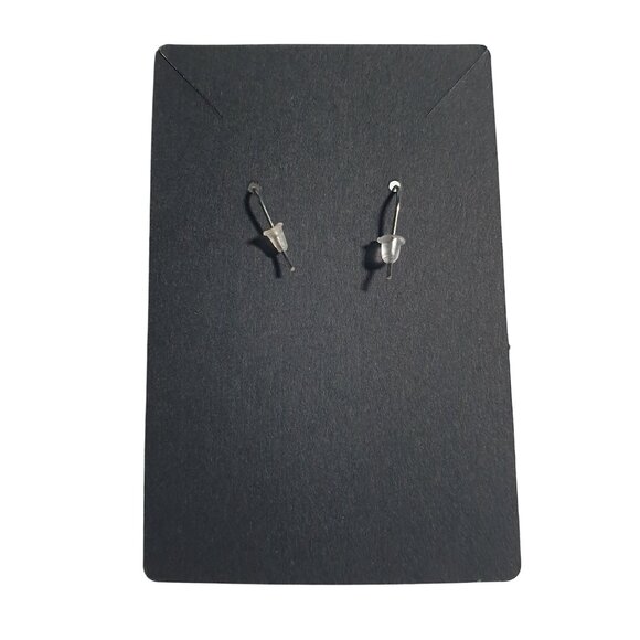 Anchor Shaped Dangle Earrings Acrylic Gems  Silver Finish Boho Chic Jewelry Boat - Picture 4 of 4